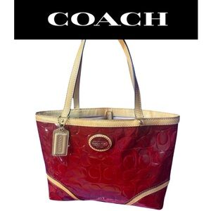 COACH Peyton Burgundy Handbag, EUC